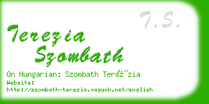 terezia szombath business card